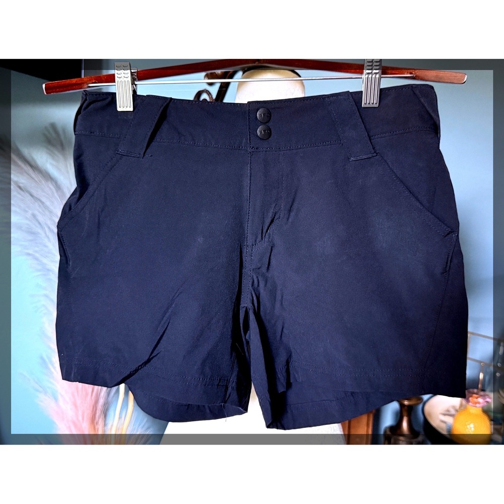 Columbia PFG Women Black Fishing Shorts 6 Stretch Active Outdoor FL0112‎